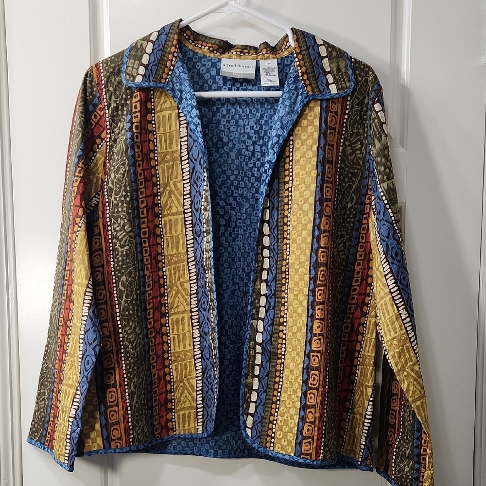 Alfred Dunner Lightweight Quilted Open Front Jacket Size 10P